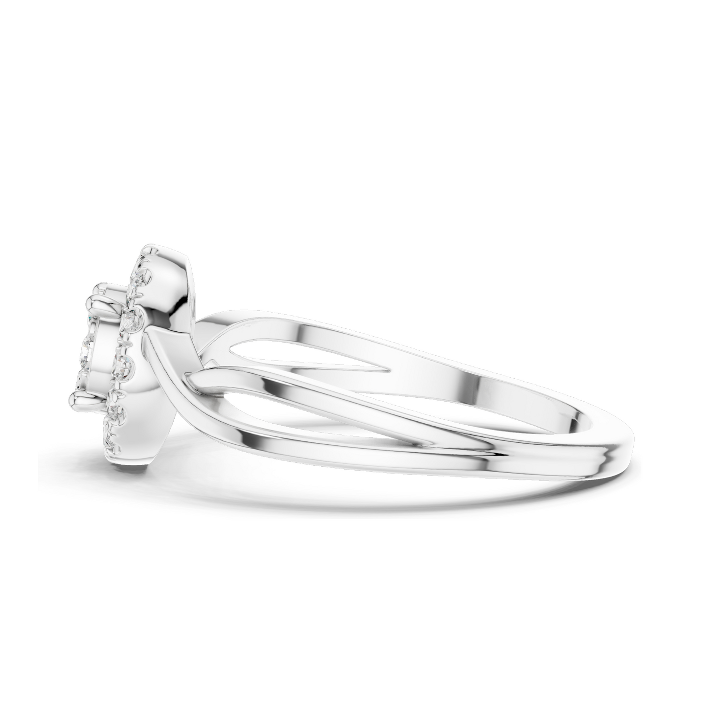 0.282 CT Lab Diamond Cluster Ring for Women | VVS-VS EF Clarity | 18KT, 14KT, 10KT Gold & 925 Silver | Rose, Yellow, White Gold & Moissanite Options