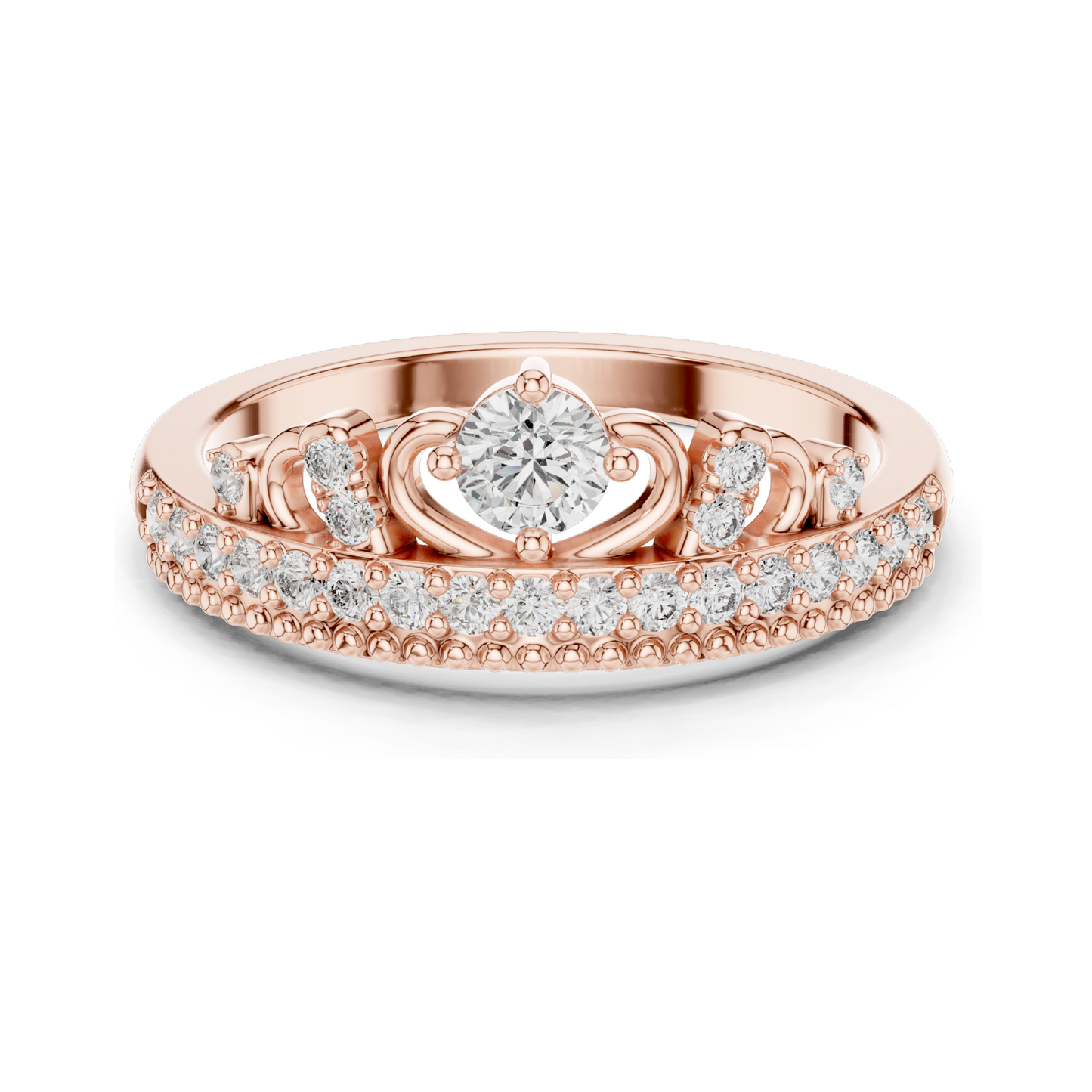 0.364 CT Lab Diamond Ladies Ring | VVS-VS EF Clarity | 18KT, 14KT, 10KT Gold & 925 Silver | Rose, Yellow, White Gold & Moissanite Options