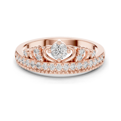 0.364 CT Lab Diamond Ladies Ring | VVS-VS EF Clarity | 18KT, 14KT, 10KT Gold & 925 Silver | Rose, Yellow, White Gold & Moissanite Options