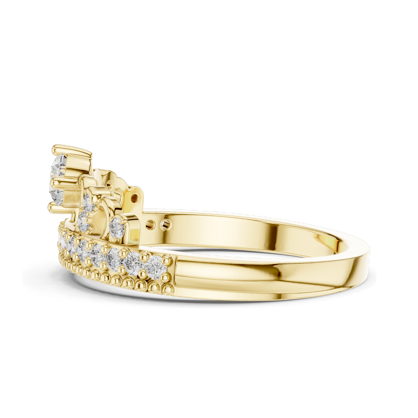 0.364 CT Lab Diamond Ladies Ring | VVS-VS EF Clarity | 18KT, 14KT, 10KT Gold & 925 Silver | Rose, Yellow, White Gold & Moissanite Options