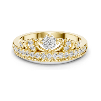 0.364 CT Lab Diamond Ladies Ring | VVS-VS EF Clarity | 18KT, 14KT, 10KT Gold & 925 Silver | Rose, Yellow, White Gold & Moissanite Options