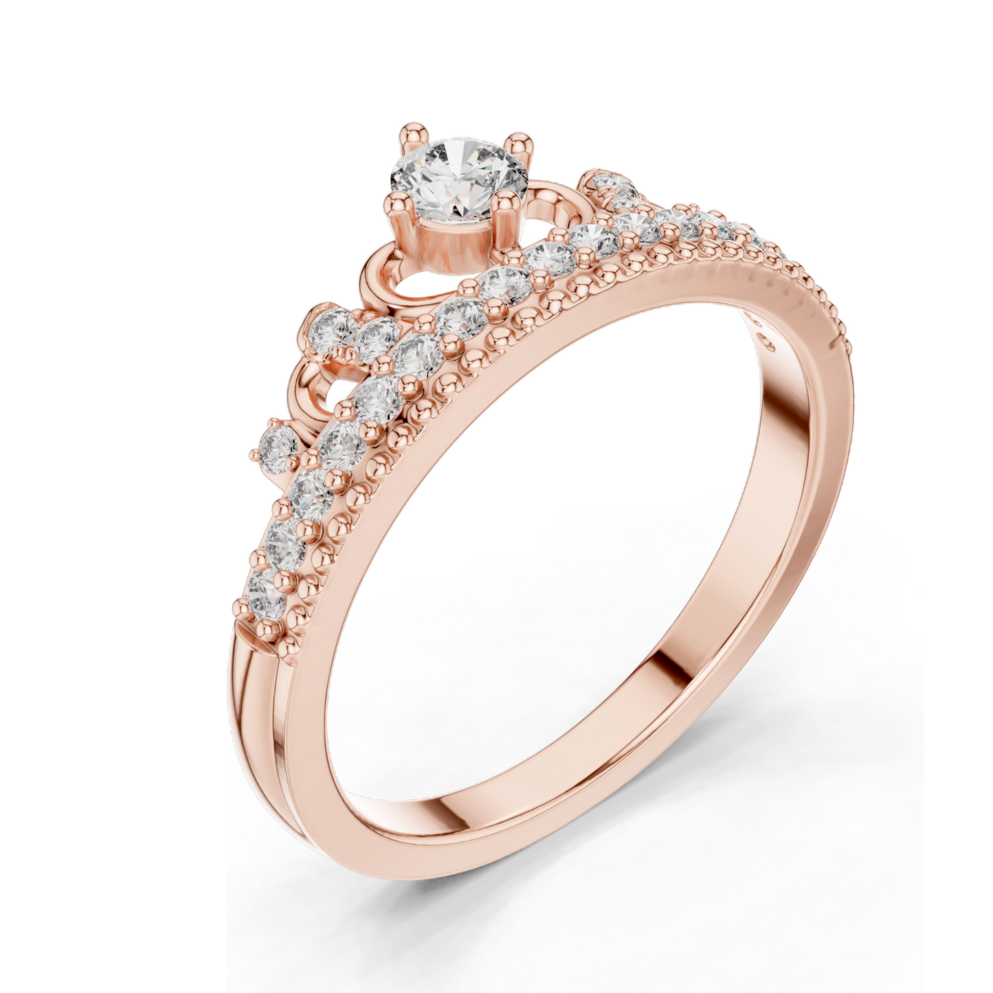 0.364 CT Lab Diamond Ladies Ring | VVS-VS EF Clarity | 18KT, 14KT, 10KT Gold & 925 Silver | Rose, Yellow, White Gold & Moissanite Options