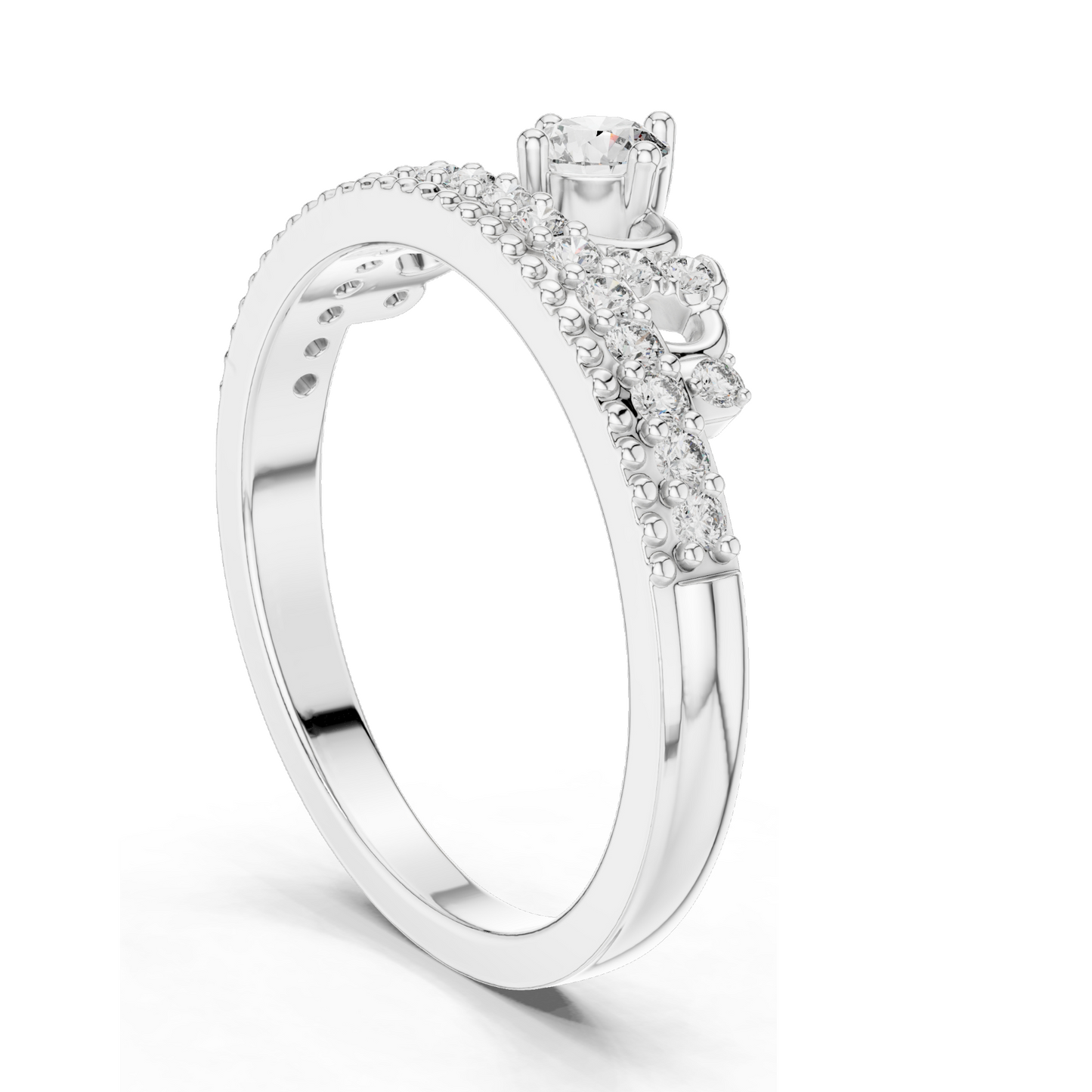 0.364 CT Lab Diamond Ladies Ring | VVS-VS EF Clarity | 18KT, 14KT, 10KT Gold & 925 Silver | Rose, Yellow, White Gold & Moissanite Options