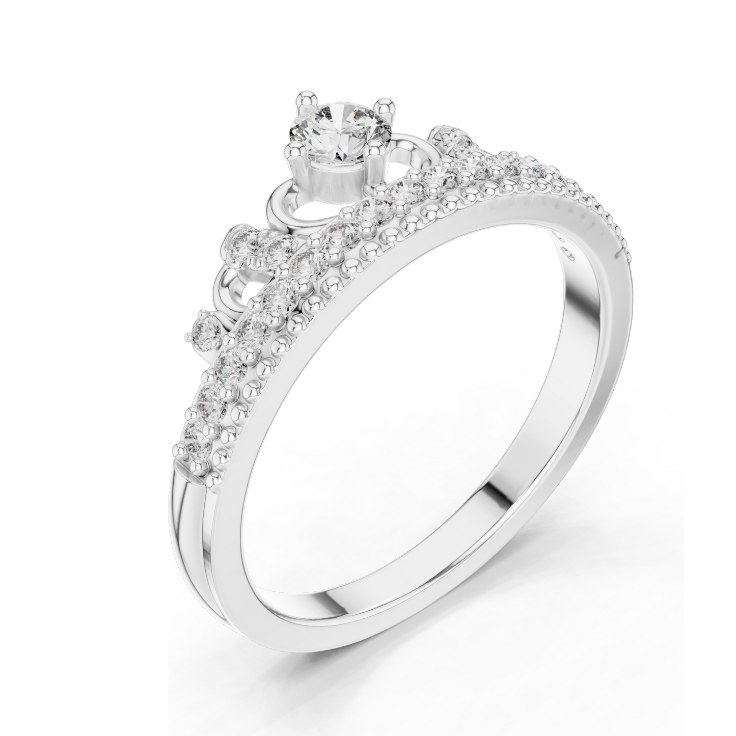 0.364 CT Lab Diamond Ladies Ring | VVS-VS EF Clarity | 18KT, 14KT, 10KT Gold & 925 Silver | Rose, Yellow, White Gold & Moissanite Options