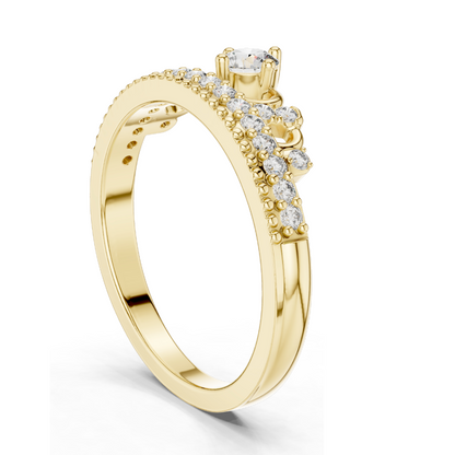 0.364 CT Lab Diamond Ladies Ring | VVS-VS EF Clarity | 18KT, 14KT, 10KT Gold & 925 Silver | Rose, Yellow, White Gold & Moissanite Options