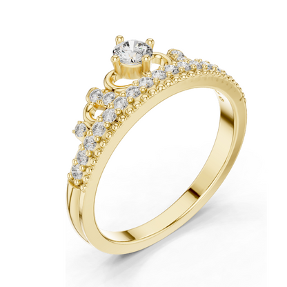 0.364 CT Lab Diamond Ladies Ring | VVS-VS EF Clarity | 18KT, 14KT, 10KT Gold & 925 Silver | Rose, Yellow, White Gold & Moissanite Options