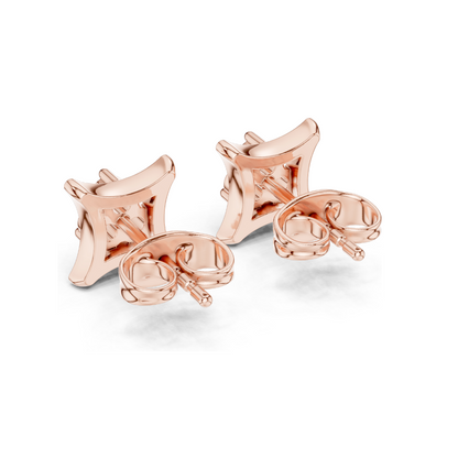 Diamond Cluster Earrings | VVS-VS EF Clarity | 0.12 CT Lab Diamonds | 18KT, 14KT, 10KT Gold & 925 Silver | Rose, Yellow, White Gold & Moissanite Options