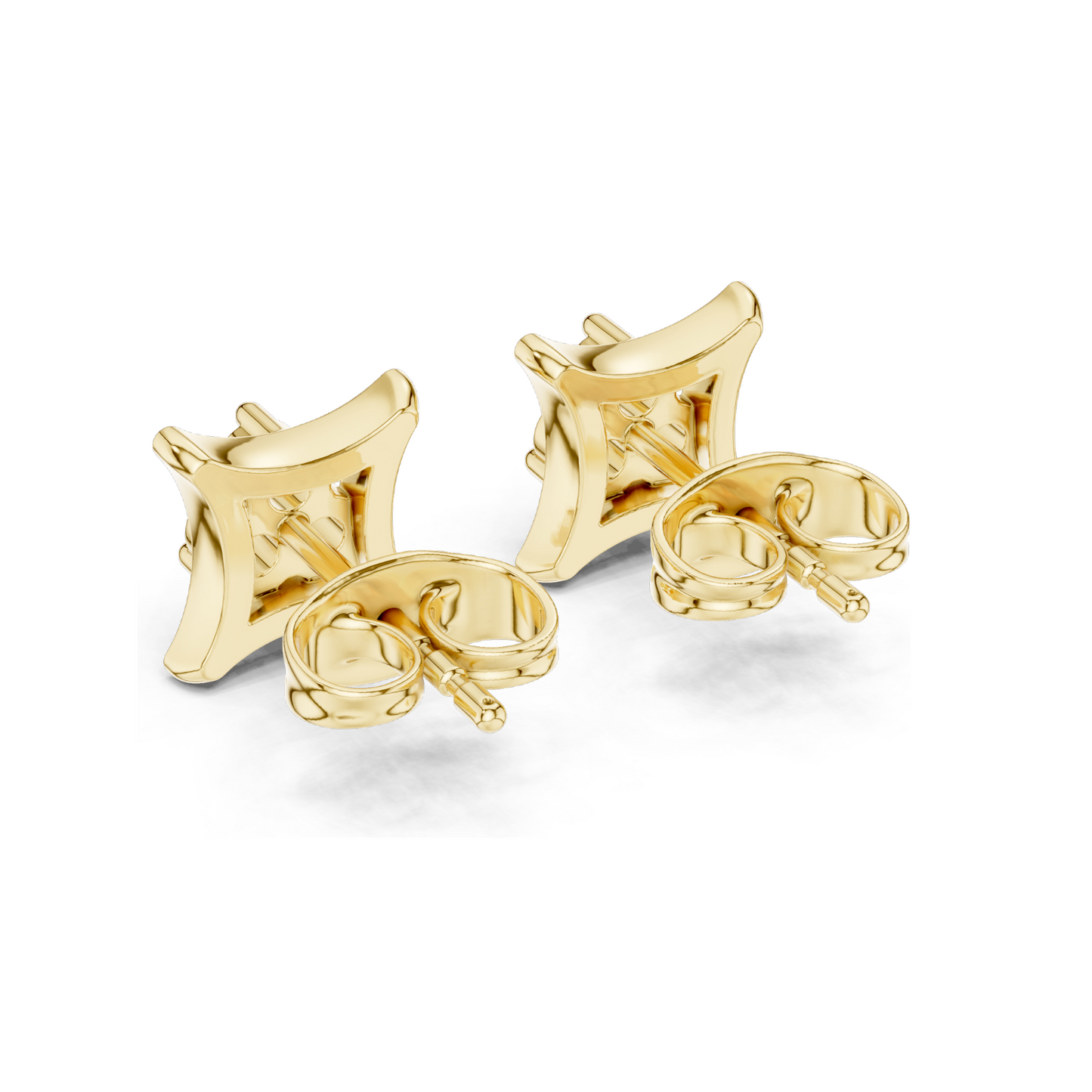 Diamond Cluster Earrings | VVS-VS EF Clarity | 0.12 CT Lab Diamonds | 18KT, 14KT, 10KT Gold & 925 Silver | Rose, Yellow, White Gold & Moissanite Options