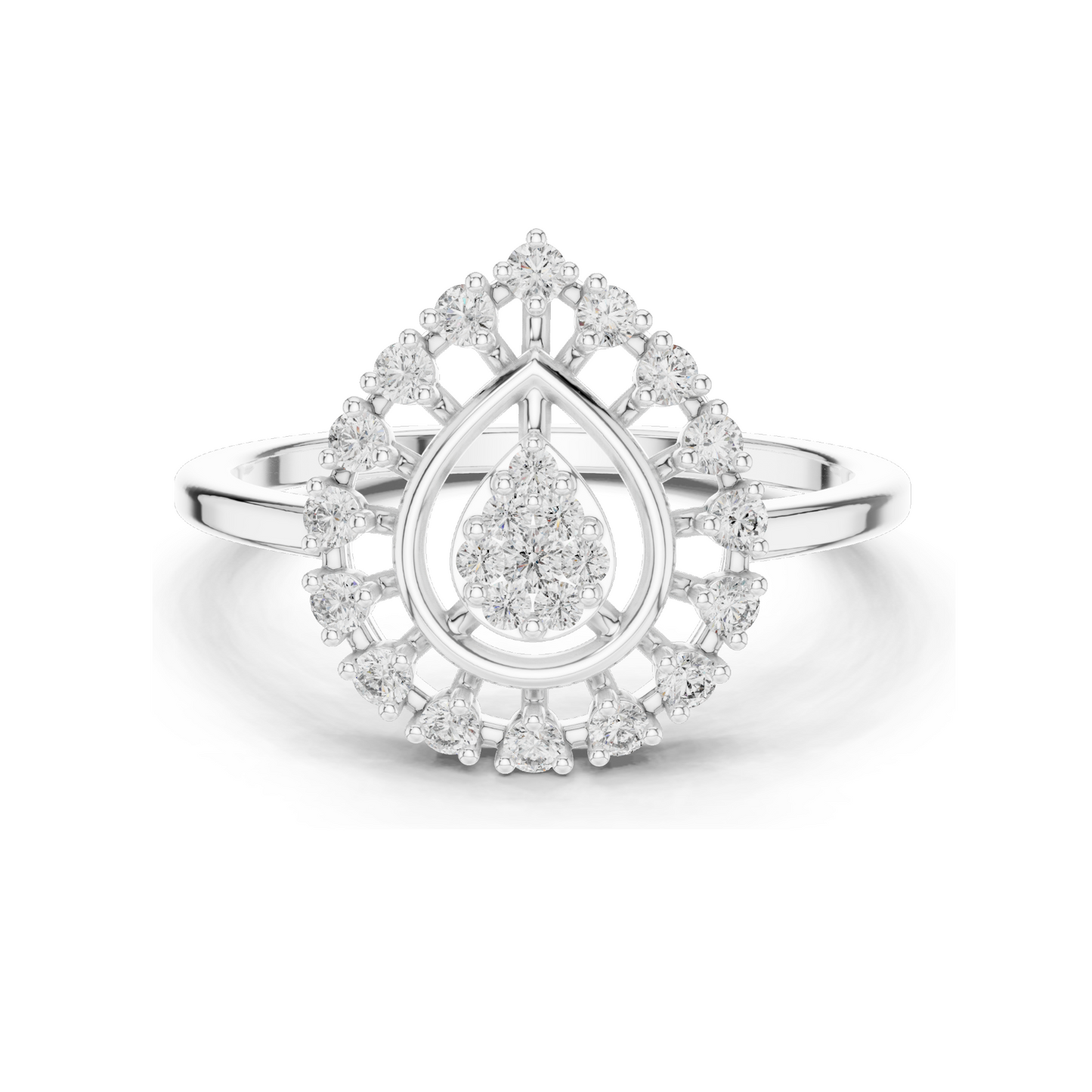 Lab Diamond Ladies Ring – 0.227 CT VVS-VS EF Clarity | 18KT, 14KT, 10KT Gold & 925 Silver Options | Rose, Yellow, White Gold & Moissanite