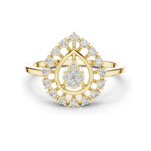 Lab Diamond Ladies Ring – 0.227 CT VVS-VS EF Clarity | 18KT, 14KT, 10KT Gold & 925 Silver Options | Rose, Yellow, White Gold & Moissanite