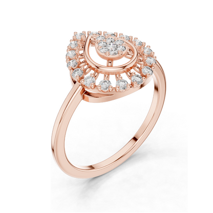 Lab Diamond Ladies Ring – 0.227 CT VVS-VS EF Clarity | 18KT, 14KT, 10KT Gold & 925 Silver Options | Rose, Yellow, White Gold & Moissanite