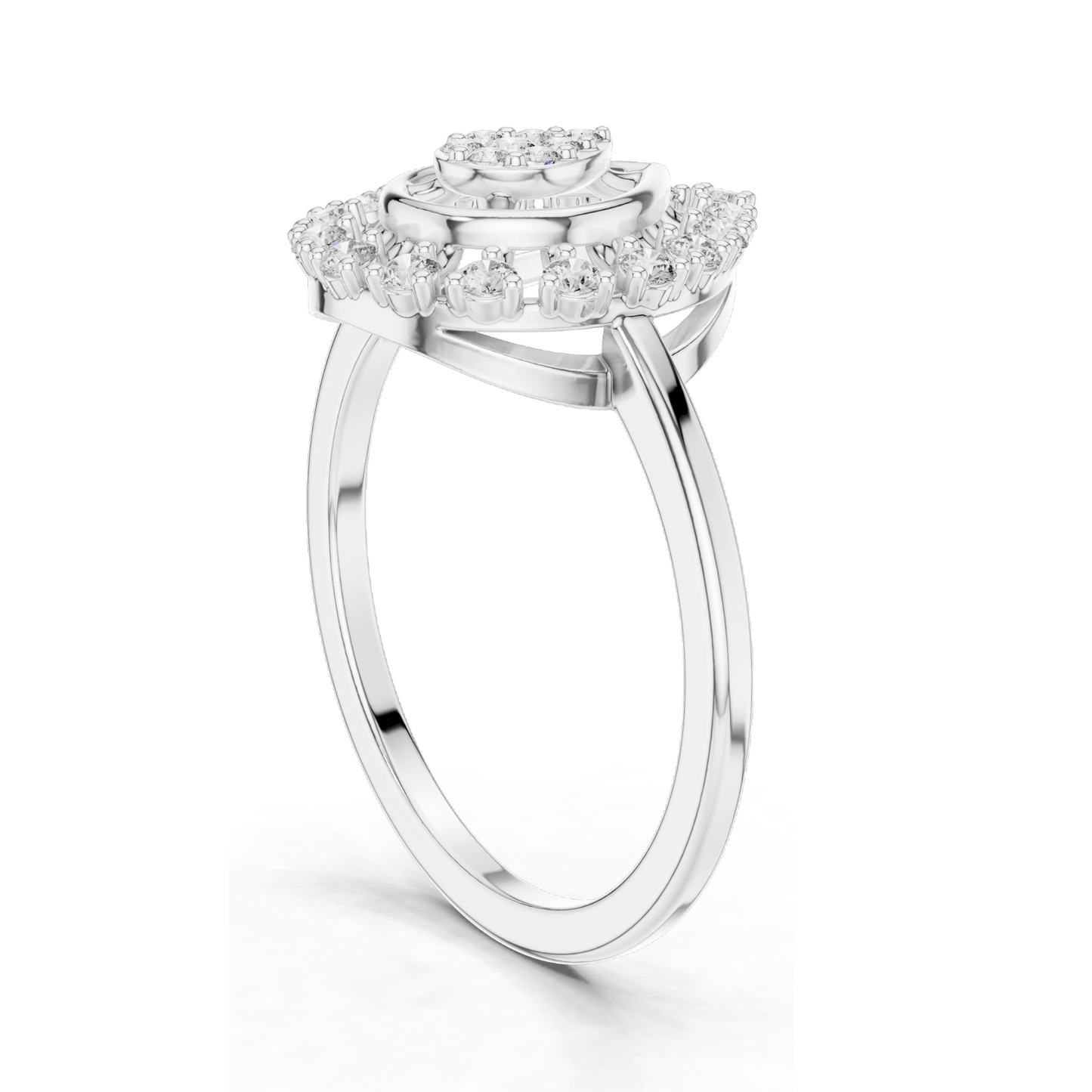 Lab Diamond Ladies Ring – 0.227 CT VVS-VS EF Clarity | 18KT, 14KT, 10KT Gold & 925 Silver Options | Rose, Yellow, White Gold & Moissanite