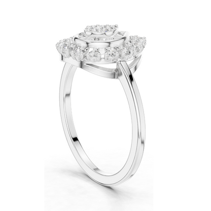 Lab Diamond Ladies Ring – 0.227 CT VVS-VS EF Clarity | 18KT, 14KT, 10KT Gold & 925 Silver Options | Rose, Yellow, White Gold & Moissanite