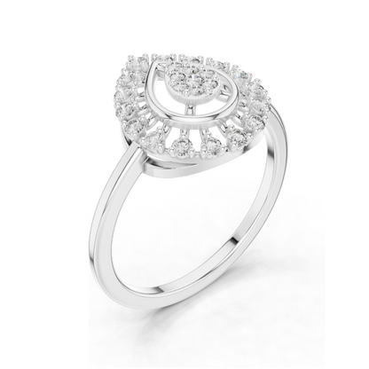 Lab Diamond Ladies Ring – 0.227 CT VVS-VS EF Clarity | 18KT, 14KT, 10KT Gold & 925 Silver Options | Rose, Yellow, White Gold & Moissanite