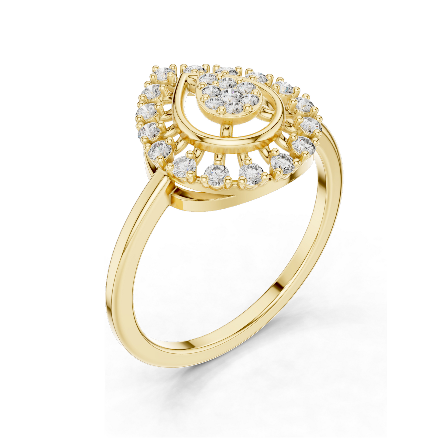 Lab Diamond Ladies Ring – 0.227 CT VVS-VS EF Clarity | 18KT, 14KT, 10KT Gold & 925 Silver Options | Rose, Yellow, White Gold & Moissanite