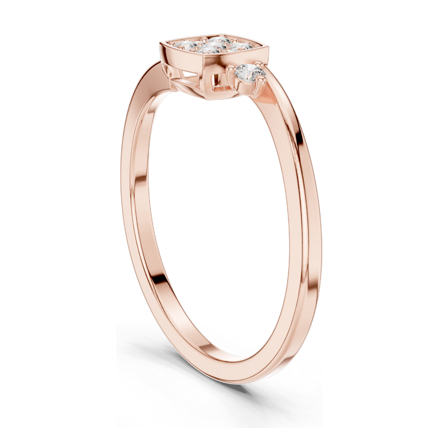 0.176 CT Lab Diamond Cluster Ring for Women | VVS-VS EF Clarity | 18KT, 14KT, 10KT Gold & 925 Silver | Rose, Yellow, White Gold & Moissanite Options