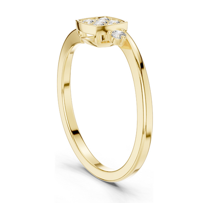 0.176 CT Lab Diamond Cluster Ring for Women | VVS-VS EF Clarity | 18KT, 14KT, 10KT Gold & 925 Silver | Rose, Yellow, White Gold & Moissanite Options