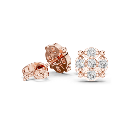 0.34 CT Lab Diamond Stud Earrings for Women | VVS-VS EF Clarity | 18KT, 14KT, 10KT Gold & 925 Silver | Rose, Yellow, White Gold & Moissanite Options