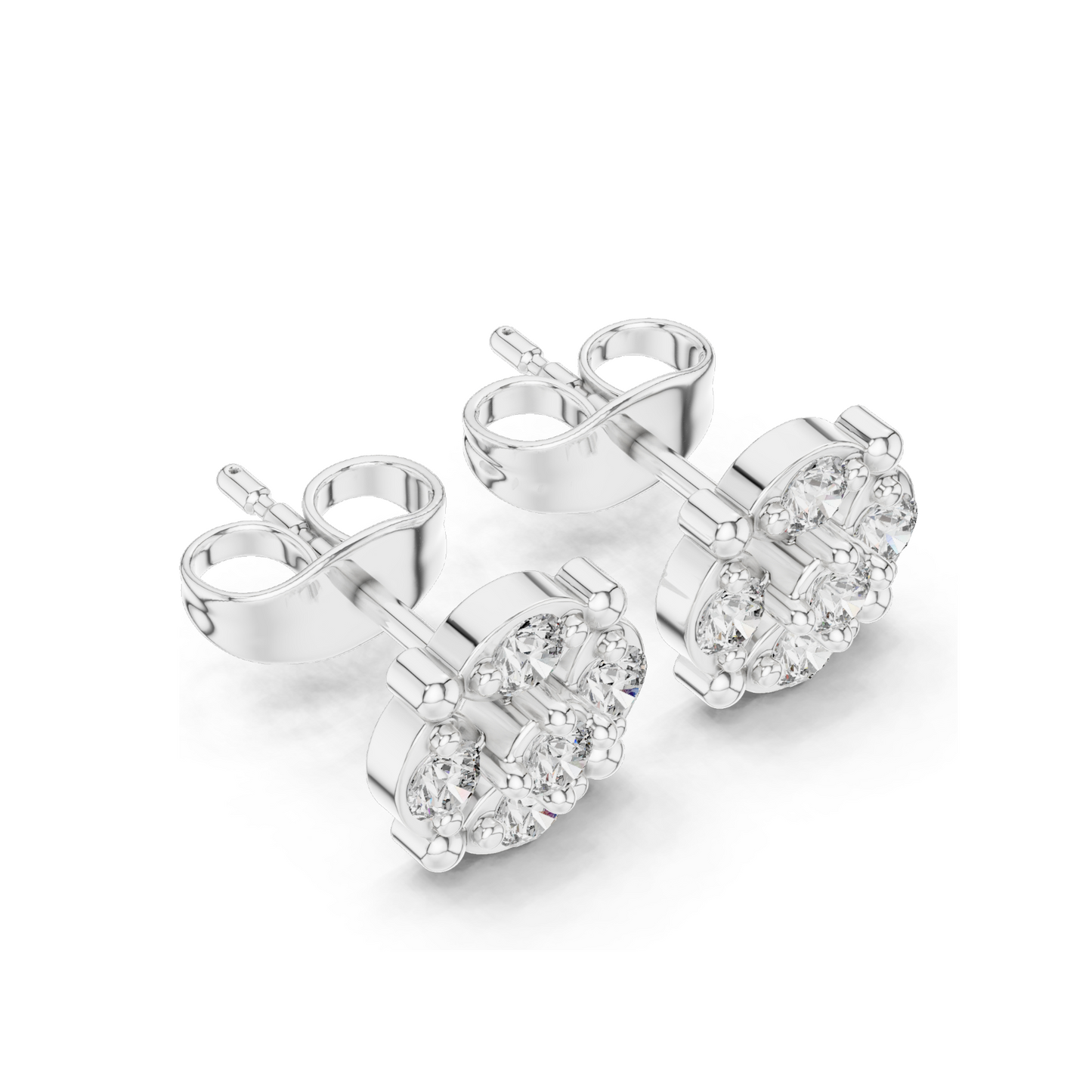 0.34 CT Lab Diamond Stud Earrings for Women | VVS-VS EF Clarity | 18KT, 14KT, 10KT Gold & 925 Silver | Rose, Yellow, White Gold & Moissanite Options