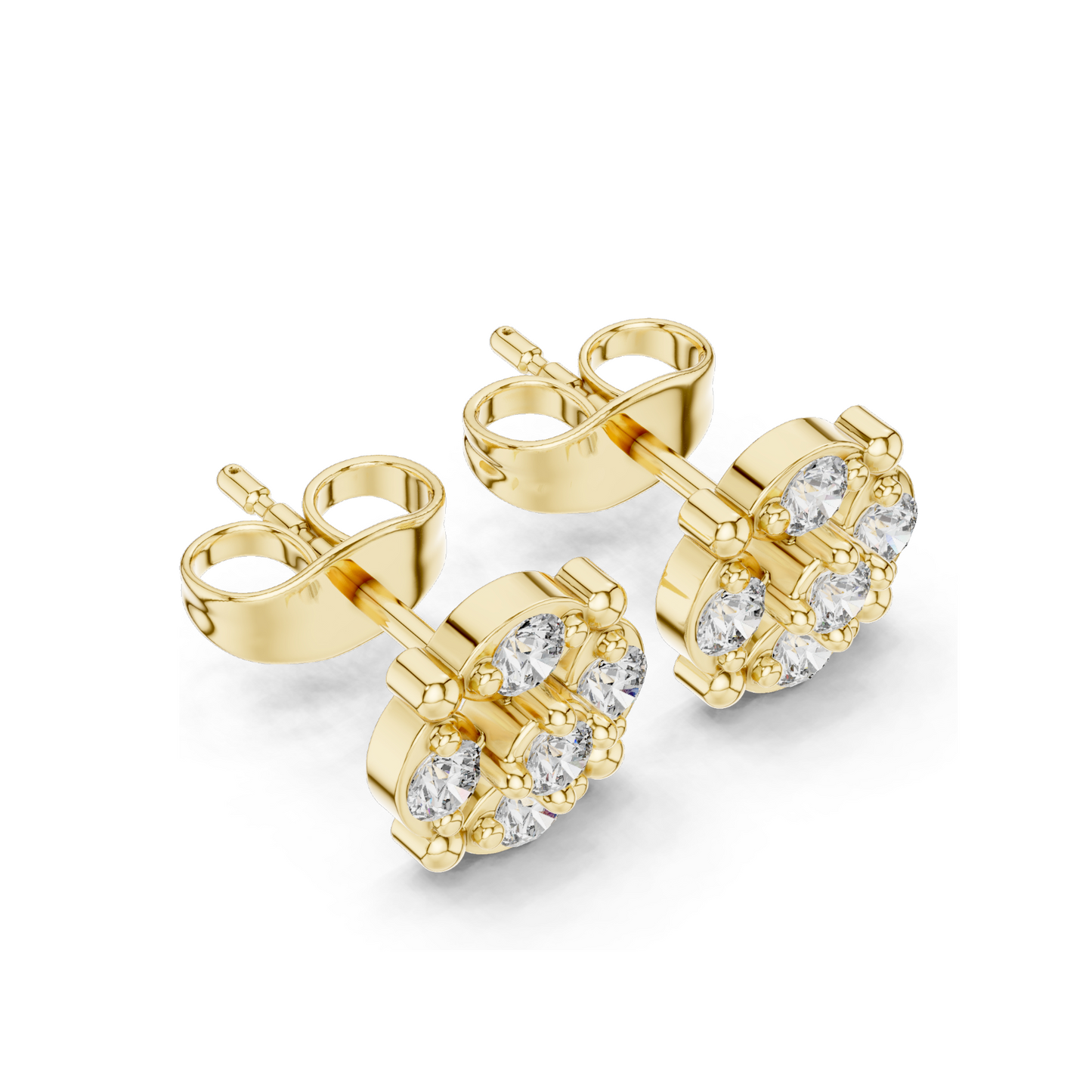 0.34 CT Lab Diamond Stud Earrings for Women | VVS-VS EF Clarity | 18KT, 14KT, 10KT Gold & 925 Silver | Rose, Yellow, White Gold & Moissanite Options