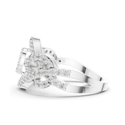 0.612 CT Lab Diamond Ring for Women | VVS-VS EF Clarity | 18KT, 14KT, 10KT Gold & 925 Silver | Rose, Yellow, White Gold & Moissanite Options