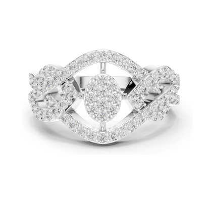 0.612 CT Lab Diamond Ring for Women | VVS-VS EF Clarity | 18KT, 14KT, 10KT Gold & 925 Silver | Rose, Yellow, White Gold & Moissanite Options