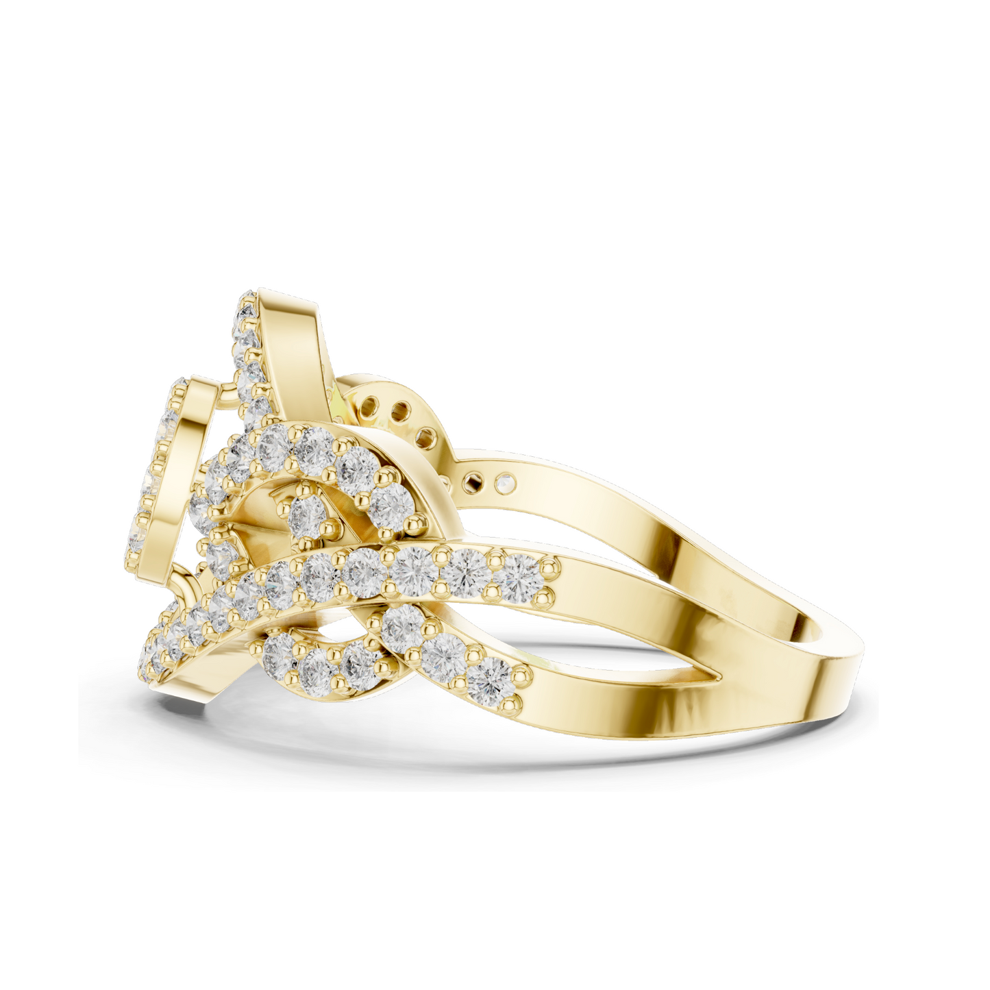 0.612 CT Lab Diamond Ring for Women | VVS-VS EF Clarity | 18KT, 14KT, 10KT Gold & 925 Silver | Rose, Yellow, White Gold & Moissanite Options