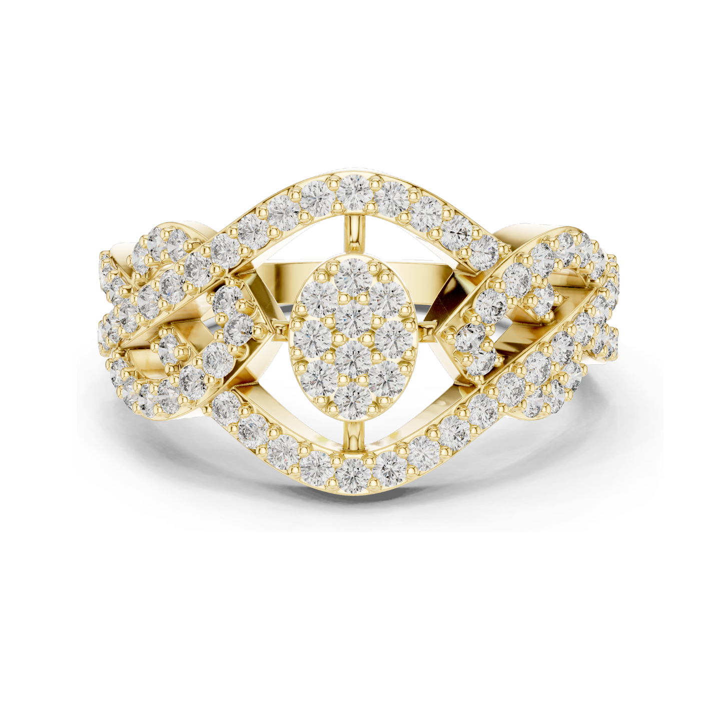 0.612 CT Lab Diamond Ring for Women | VVS-VS EF Clarity | 18KT, 14KT, 10KT Gold & 925 Silver | Rose, Yellow, White Gold & Moissanite Options