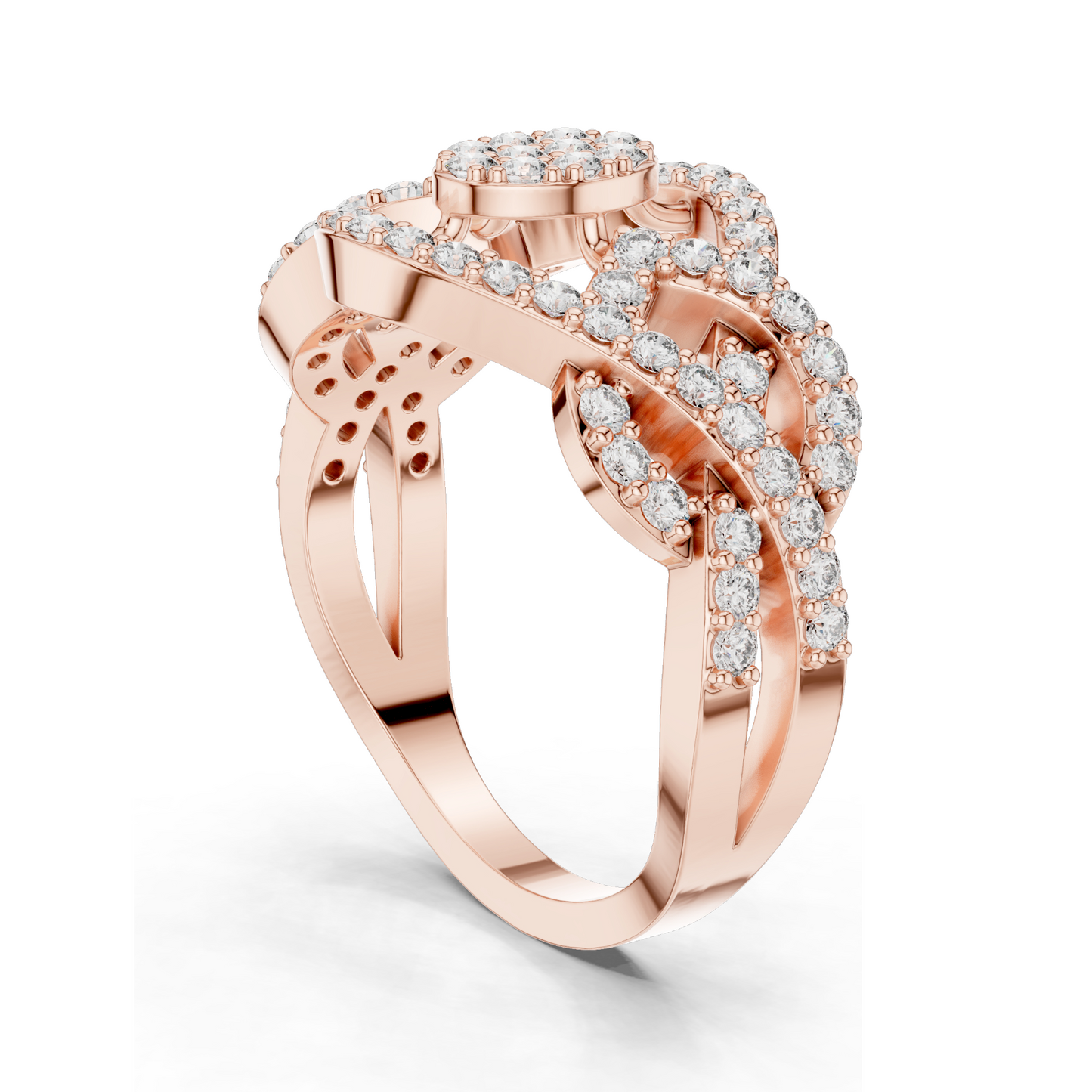 0.612 CT Lab Diamond Ring for Women | VVS-VS EF Clarity | 18KT, 14KT, 10KT Gold & 925 Silver | Rose, Yellow, White Gold & Moissanite Options