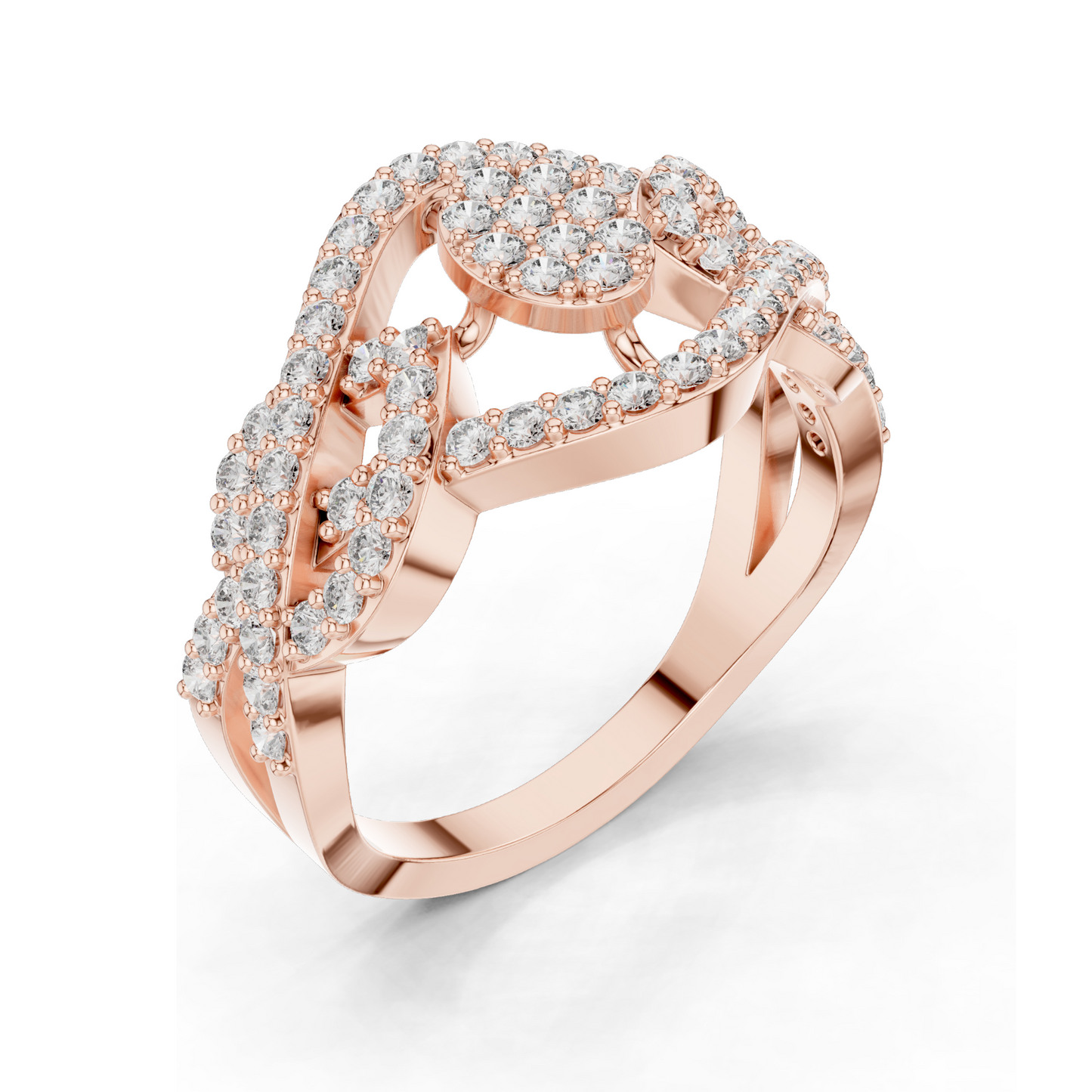 0.612 CT Lab Diamond Ring for Women | VVS-VS EF Clarity | 18KT, 14KT, 10KT Gold & 925 Silver | Rose, Yellow, White Gold & Moissanite Options