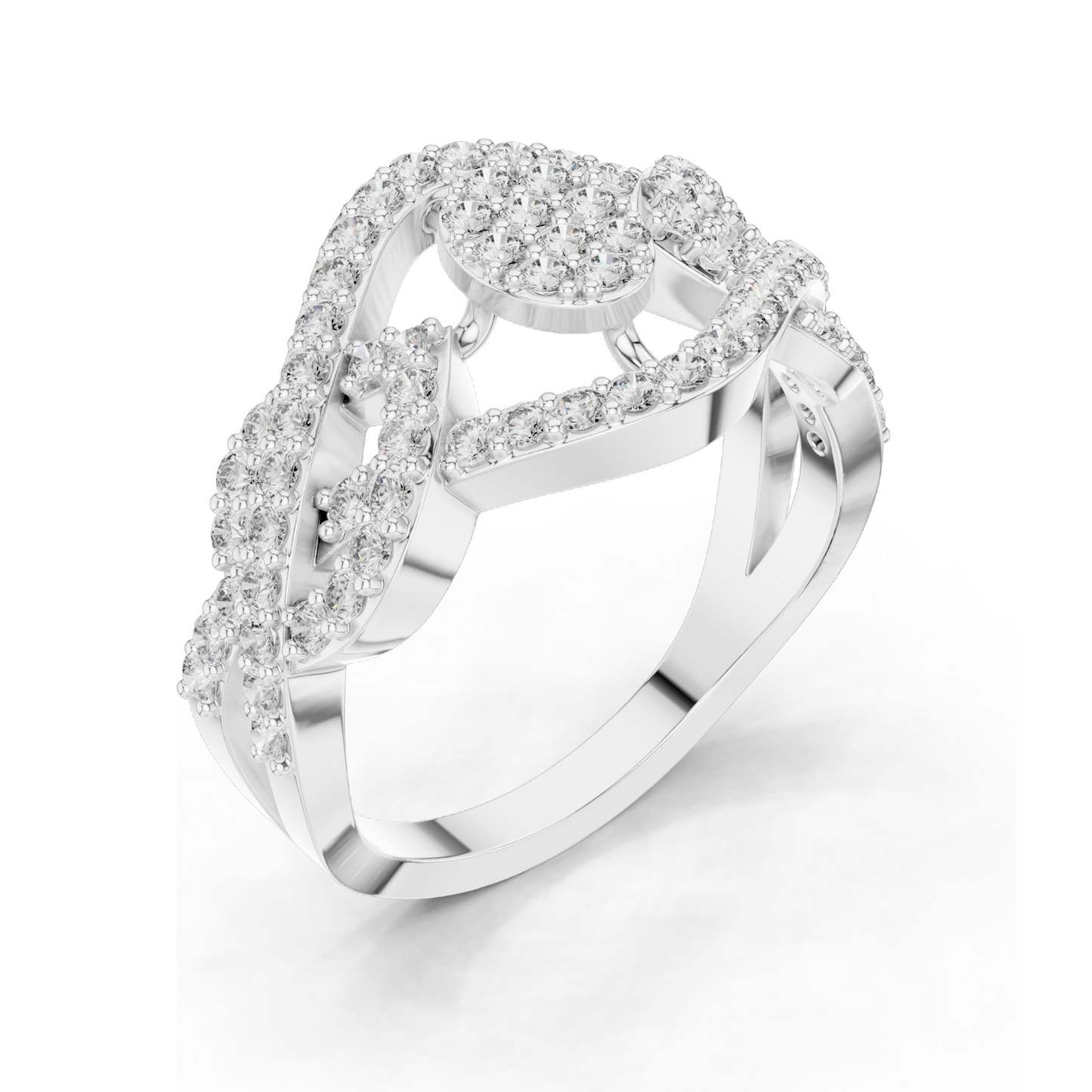 0.612 CT Lab Diamond Ring for Women | VVS-VS EF Clarity | 18KT, 14KT, 10KT Gold & 925 Silver | Rose, Yellow, White Gold & Moissanite Options