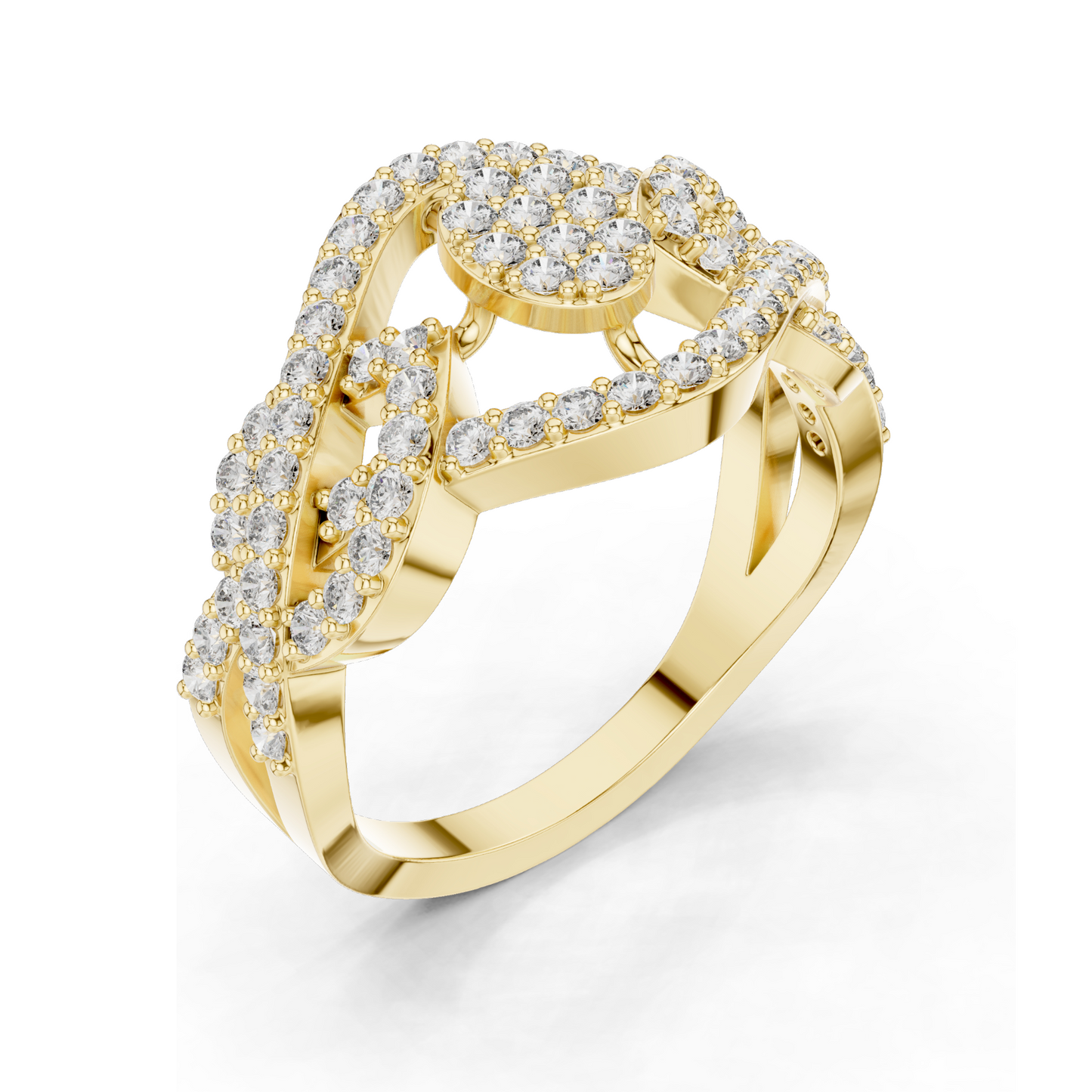 0.612 CT Lab Diamond Ring for Women | VVS-VS EF Clarity | 18KT, 14KT, 10KT Gold & 925 Silver | Rose, Yellow, White Gold & Moissanite Options