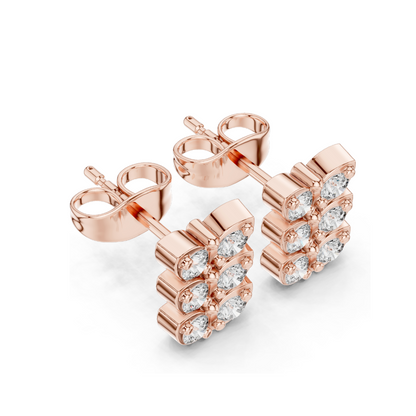 Butterfly Design Diamond Earrings | 0.42 CT Lab Diamonds | VVS-VS Clarity | 18KT, 14KT, 10KT Gold & 925 Silver | Rose, Yellow, White Gold & Moissanite Options