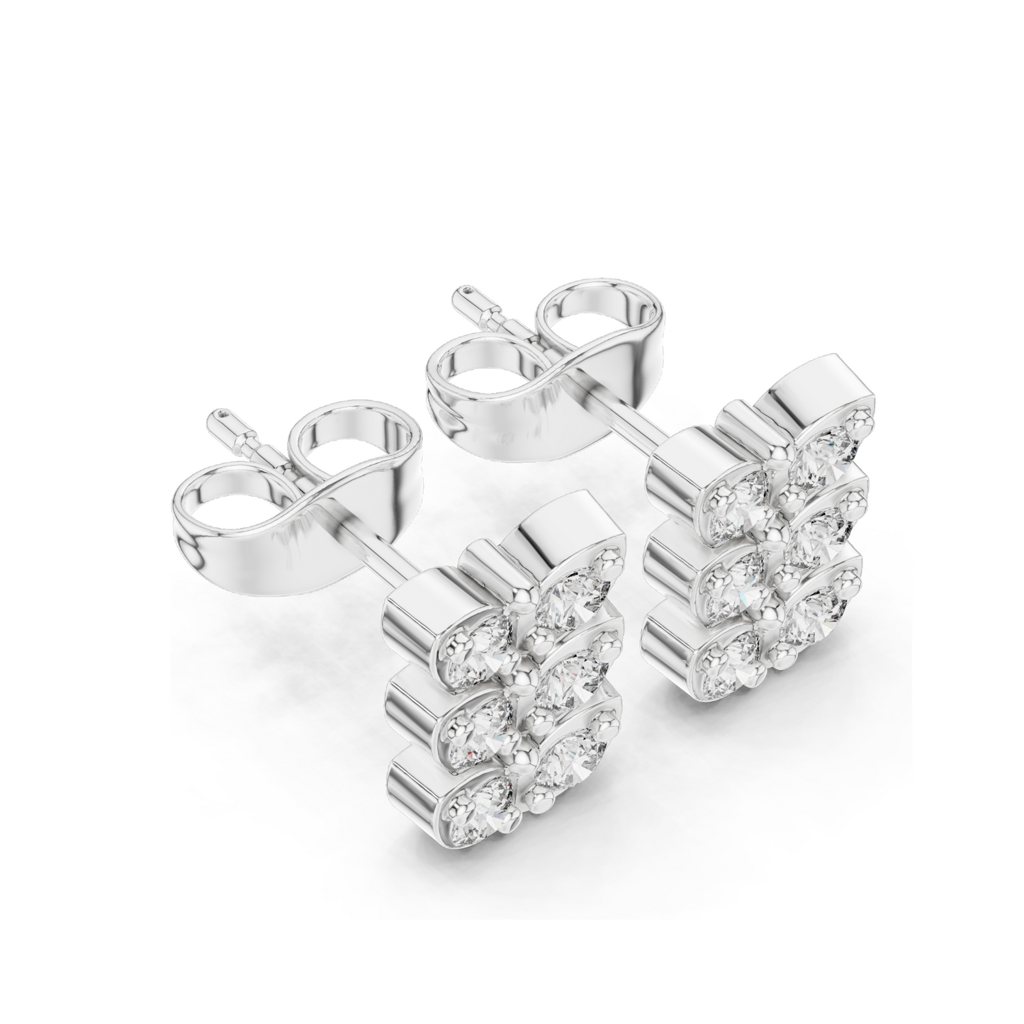 Butterfly Design Diamond Earrings | 0.42 CT Lab Diamonds | VVS-VS Clarity | 18KT, 14KT, 10KT Gold & 925 Silver | Rose, Yellow, White Gold & Moissanite Options