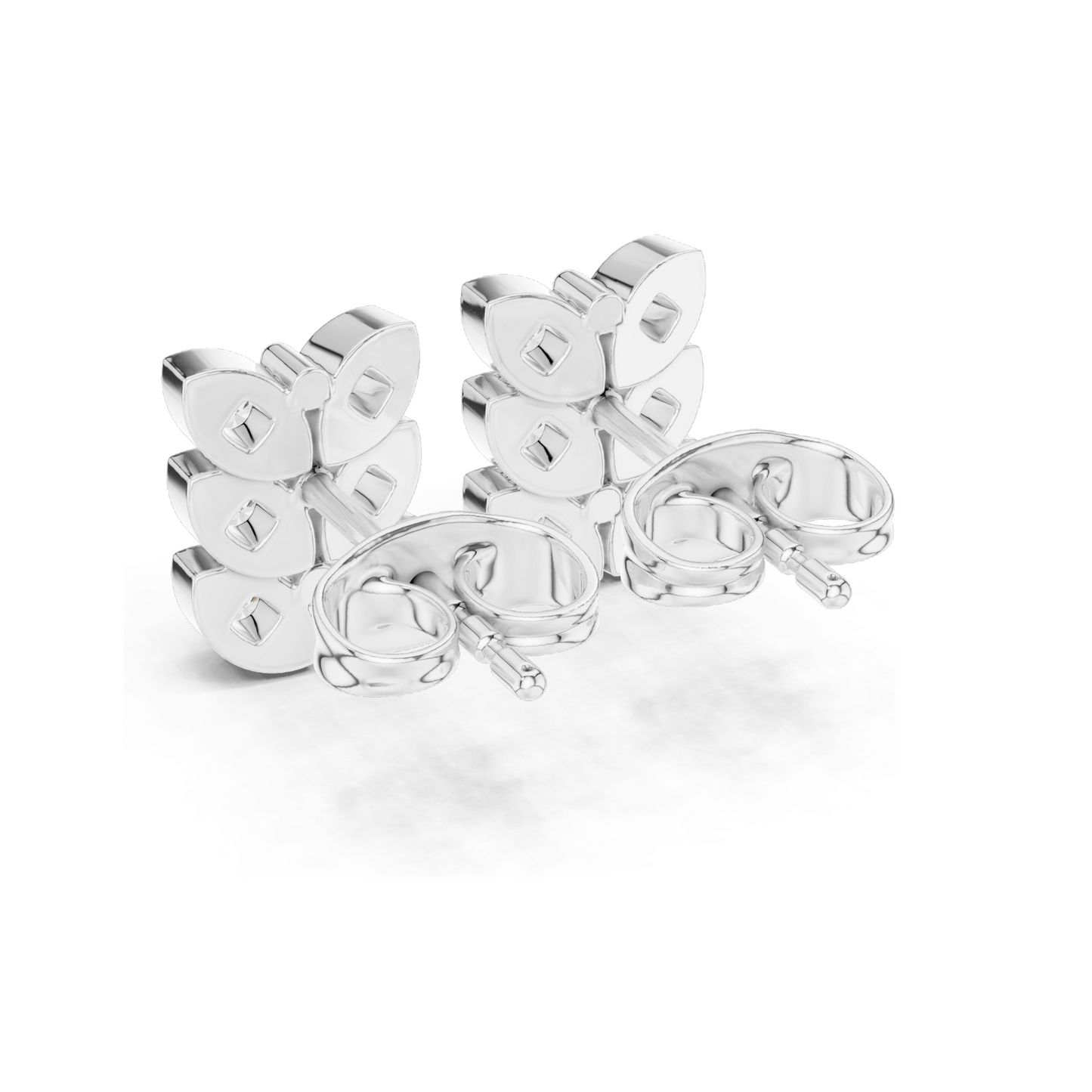 Butterfly Design Diamond Earrings | 0.42 CT Lab Diamonds | VVS-VS Clarity | 18KT, 14KT, 10KT Gold & 925 Silver | Rose, Yellow, White Gold & Moissanite Options