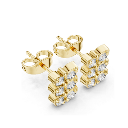 Butterfly Design Diamond Earrings | 0.42 CT Lab Diamonds | VVS-VS Clarity | 18KT, 14KT, 10KT Gold & 925 Silver | Rose, Yellow, White Gold & Moissanite Options