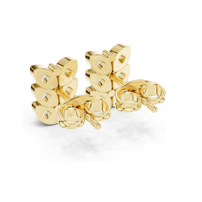 Butterfly Design Diamond Earrings | 0.42 CT Lab Diamonds | VVS-VS Clarity | 18KT, 14KT, 10KT Gold & 925 Silver | Rose, Yellow, White Gold & Moissanite Options