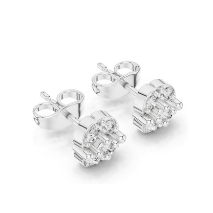 0.28 CT Lab Diamond Earrings for Women | VVS-VS EF Clarity | 18KT, 14KT, 10KT Gold & 925 Silver | Rose, Yellow, White Gold & Moissanite Options