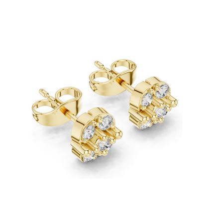 0.28 CT Lab Diamond Earrings for Women | VVS-VS EF Clarity | 18KT, 14KT, 10KT Gold & 925 Silver | Rose, Yellow, White Gold & Moissanite Options