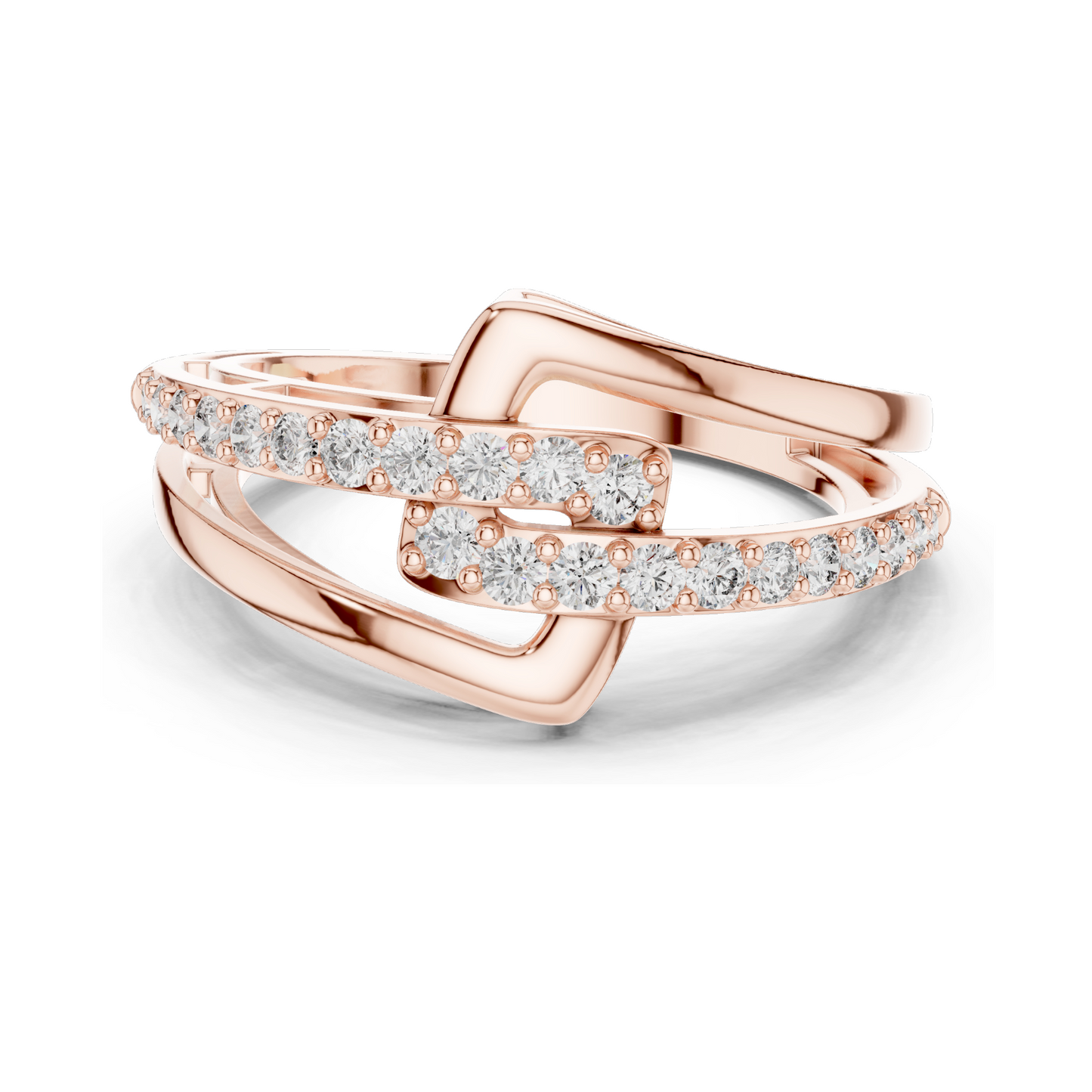 0.342 CT Lab Diamond Ring for Women | VVS-VS EF Clarity | 18KT, 14KT, 10KT Gold & 925 Silver | Rose, Yellow, White Gold & Moissanite Options