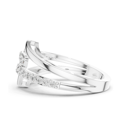 0.342 CT Lab Diamond Ring for Women | VVS-VS EF Clarity | 18KT, 14KT, 10KT Gold & 925 Silver | Rose, Yellow, White Gold & Moissanite Options