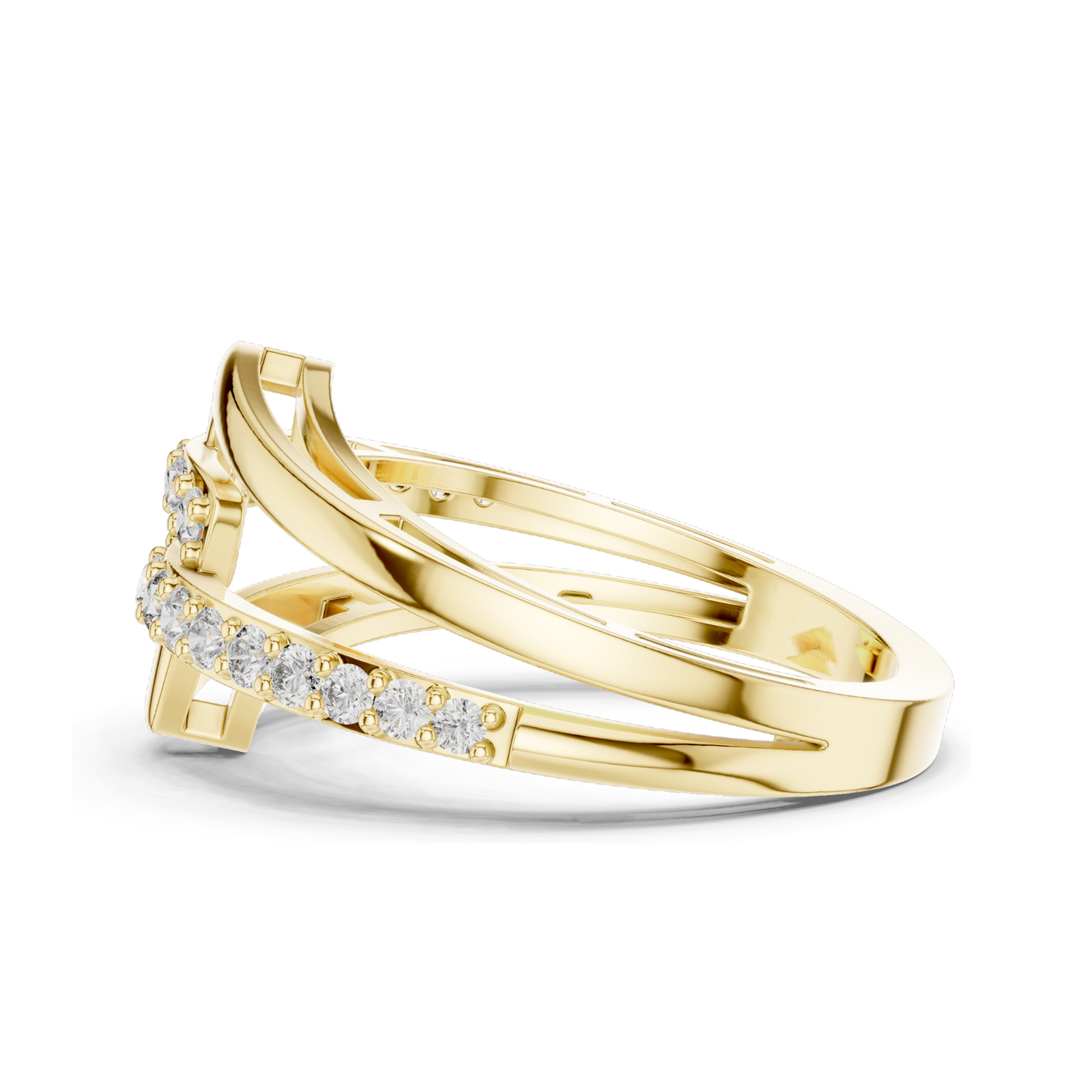 0.342 CT Lab Diamond Ring for Women | VVS-VS EF Clarity | 18KT, 14KT, 10KT Gold & 925 Silver | Rose, Yellow, White Gold & Moissanite Options