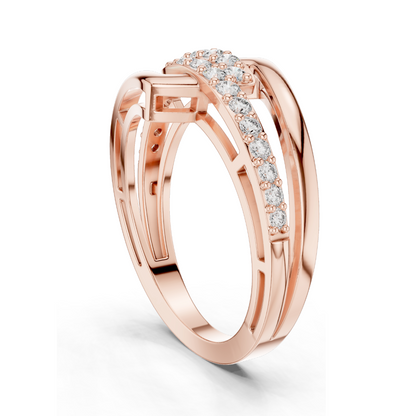 0.342 CT Lab Diamond Ring for Women | VVS-VS EF Clarity | 18KT, 14KT, 10KT Gold & 925 Silver | Rose, Yellow, White Gold & Moissanite Options