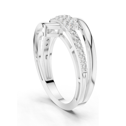 0.342 CT Lab Diamond Ring for Women | VVS-VS EF Clarity | 18KT, 14KT, 10KT Gold & 925 Silver | Rose, Yellow, White Gold & Moissanite Options