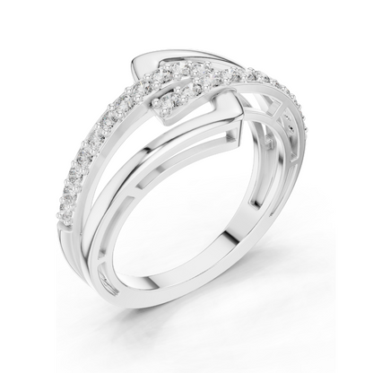 0.342 CT Lab Diamond Ring for Women | VVS-VS EF Clarity | 18KT, 14KT, 10KT Gold & 925 Silver | Rose, Yellow, White Gold & Moissanite Options