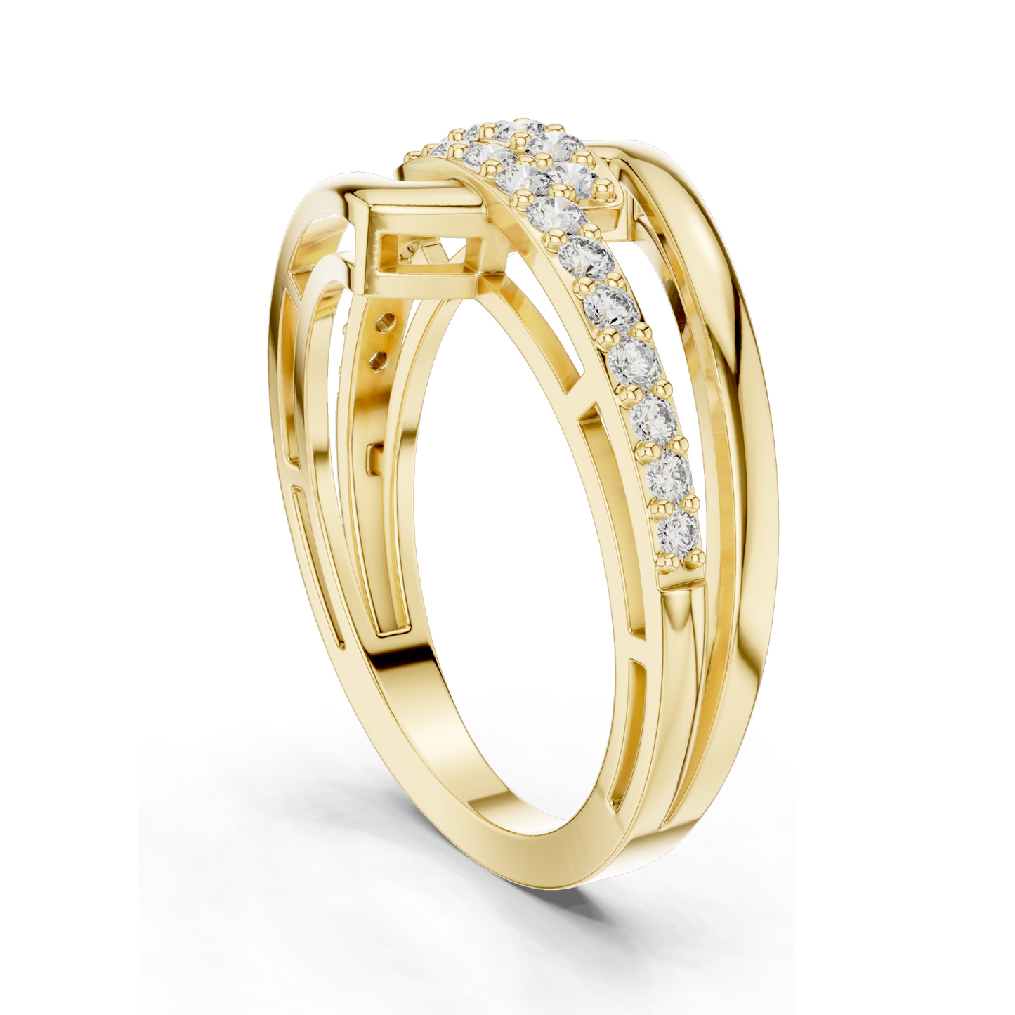 0.342 CT Lab Diamond Ring for Women | VVS-VS EF Clarity | 18KT, 14KT, 10KT Gold & 925 Silver | Rose, Yellow, White Gold & Moissanite Options