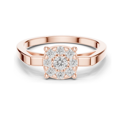 0.29 CT Lab-Grown Diamond Floral Cluster Ring for Women | VVS-VS EF Clarity | 18KT, 14KT, 10KT Gold & 925 Silver | Rose, Yellow, White Gold & Moissanite Options