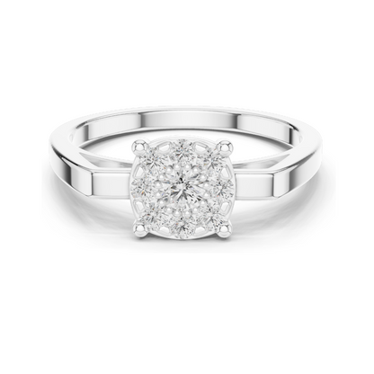0.29 CT Lab-Grown Diamond Floral Cluster Ring for Women | VVS-VS EF Clarity | 18KT, 14KT, 10KT Gold & 925 Silver | Rose, Yellow, White Gold & Moissanite Options