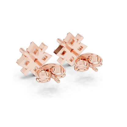 Diamond Stud Earrings – Lab-Grown Diamonds, 0.28 CT, 18KT, 14KT, 10KT Gold & 925 Silver | Rose, Yellow, White Gold Options | Moissanite Available