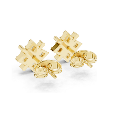 Diamond Stud Earrings – Lab-Grown Diamonds, 0.28 CT, 18KT, 14KT, 10KT Gold & 925 Silver | Rose, Yellow, White Gold Options | Moissanite Available